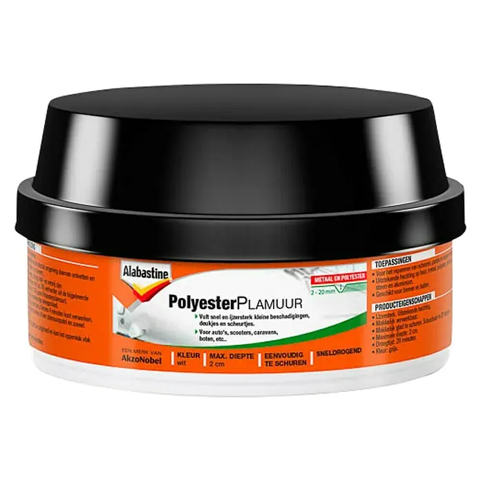 Alabastine Polyester-fijnplamuur - 200 g, Wit - Vooraanzicht