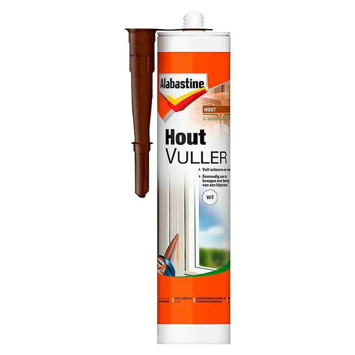 Alabastine Vulmiddel Hout Wit - Kunststof patroon - Vooraanzicht