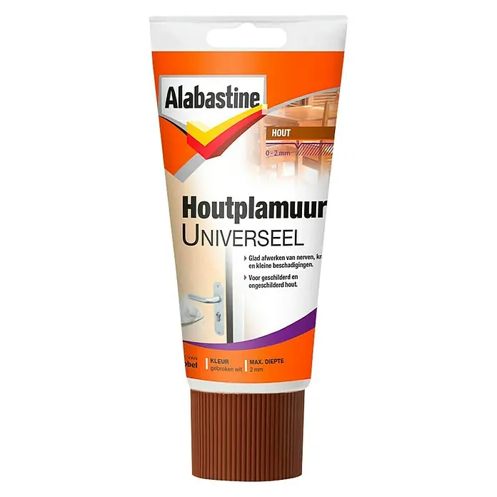 Alabastine Houtplamuur Universeel - 250 g, Tube - Vooraanzicht
