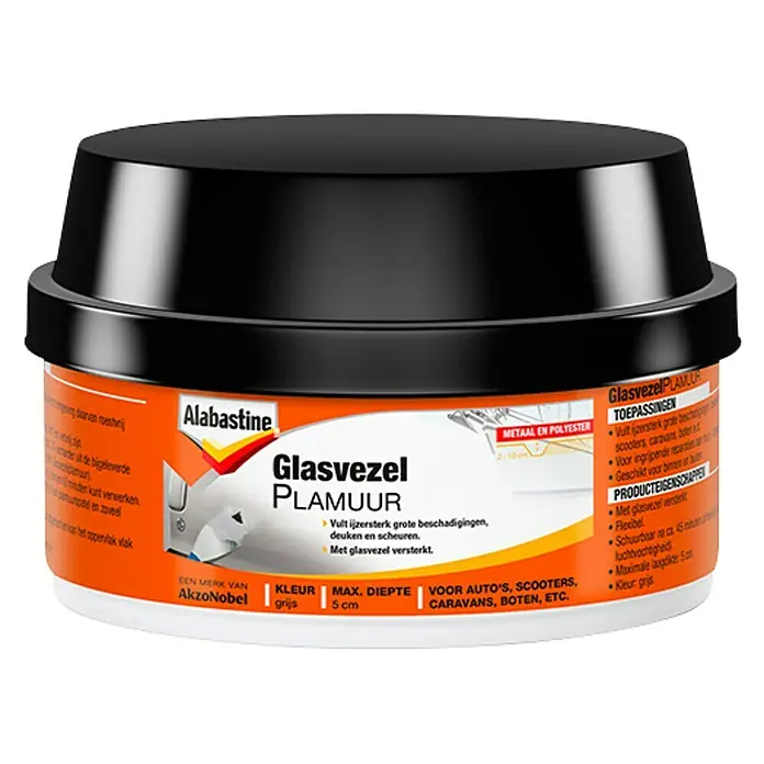 Alabastine Glasvezelplamuur - 250 g, Grijs - Vooraanzicht
