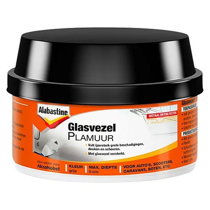 Alabastine Glasvezelplamuur - 500 g, Grijs - Vooraanzicht