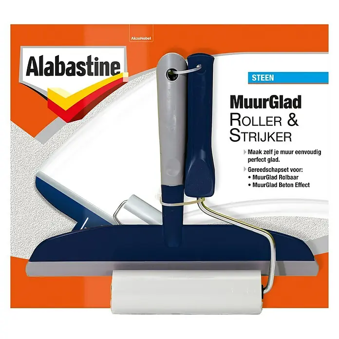 Alabastine Gereedschapsset Muurglad Roller & Strijker - 2 -delig - Vooraanzicht