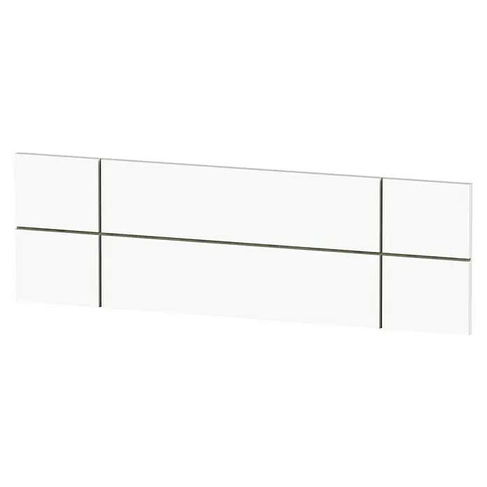 Muebles Pitarch Cabecero de cama Elsa - L x An x Al: 3,2 x 160 x 50 cm, Blanco/Roble cambrian - Vista frontal