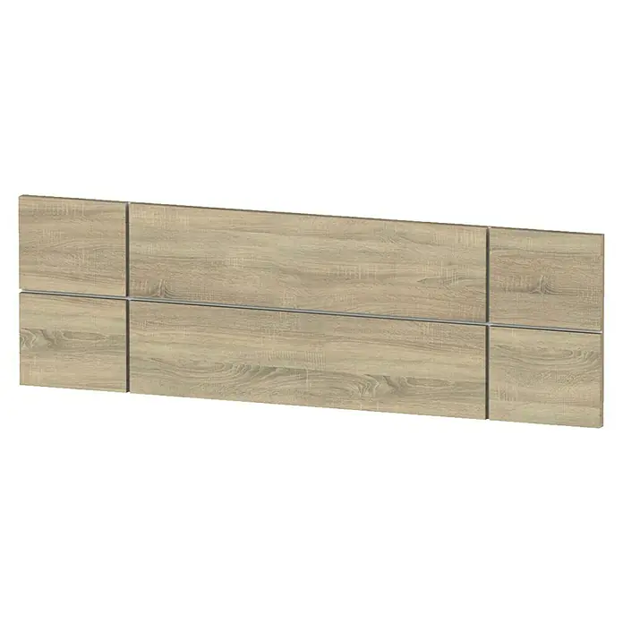 Muebles Pitarch Cabecero de cama Elsa - L x An x Al: 3,2 x 160 x 50 cm, Roble cambrian/Blanco - Vista frontal