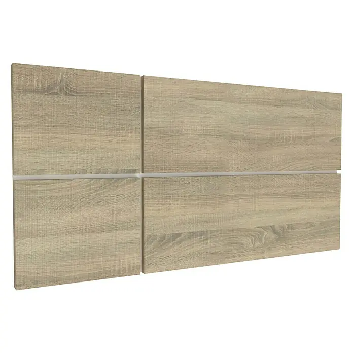 Muebles Pitarch Cabecero de cama Elsa - L x An x Al: 3,2 x 100 x 50 cm, Roble cambrian/Blanco - Vista frontal
