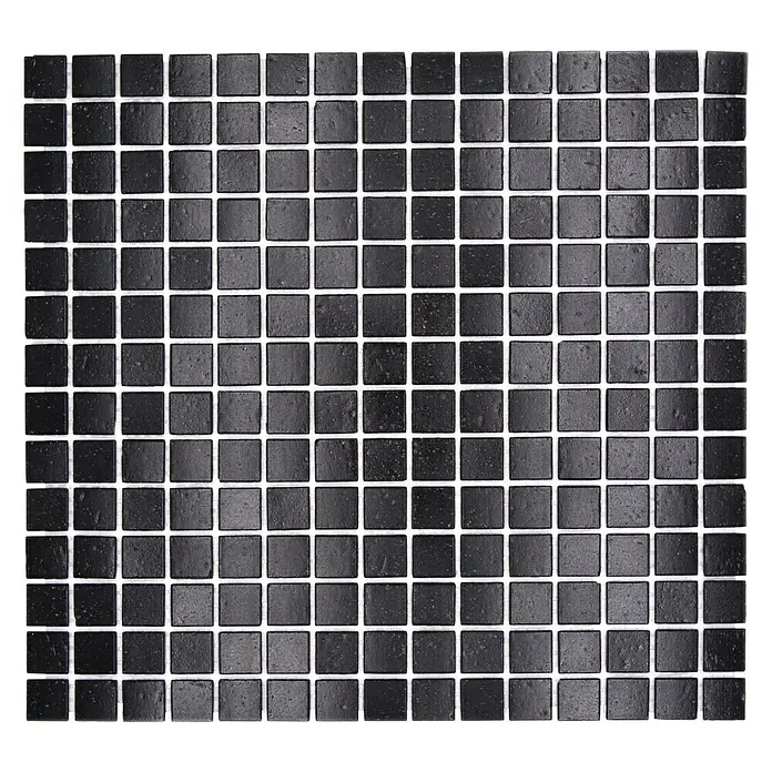 Mozaïektegel Vierkant Crystal Uni GM A 50 - 32,7 x 30,5 cm, Zwart, Mat - Bovenaanzicht