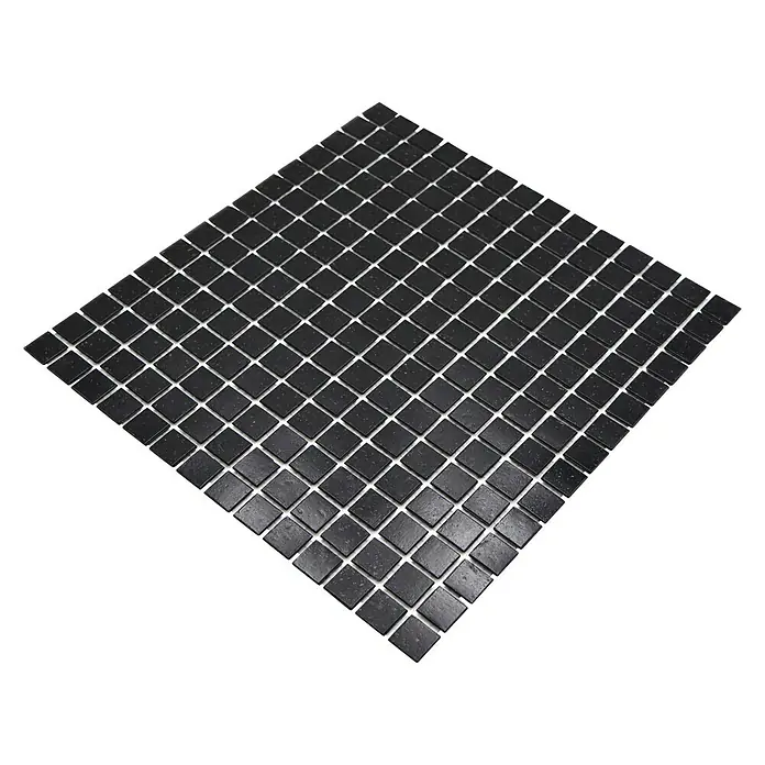 Mozaïektegel Vierkant Crystal Uni GM A 50 - 32,7 x 30,5 cm, Zwart, Mat - Top-down weergave