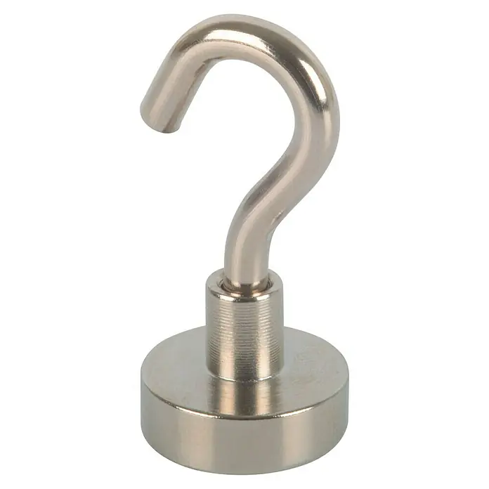 Fix-o-moll Magnethaken Neodym selbstklebend - Rund, Durchmesser: 25 mm, Höhe: 41,5 mm - Diagonale Ansicht