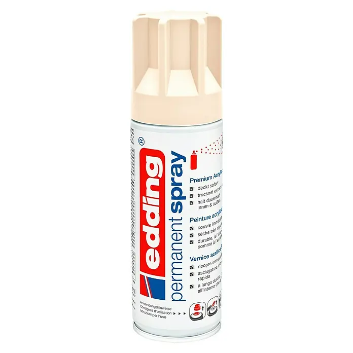 Edding Permanent Spray - Elfenbein Hell, 200 ml - Vorderansicht