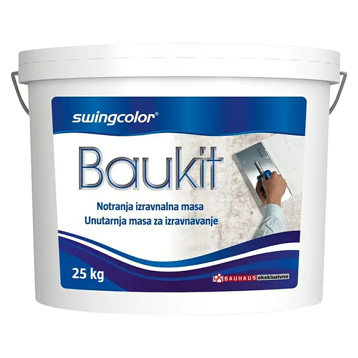swingcolor Masa za izravnavanje površina Baukit - Bijele boje, 25 kg - Pogled sprijeda