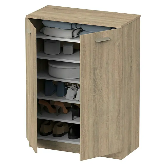 Muebles Pitarch Armario multiuso - L x An x Al: 36 x 74 x 101 cm, Roble - Vista frontal