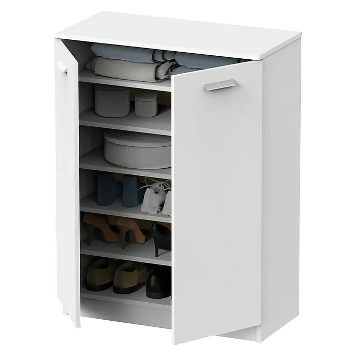 Muebles Pitarch Armario multiuso - L x An x Al: 36 x 74 x 101 cm, Blanco - Vista frontal