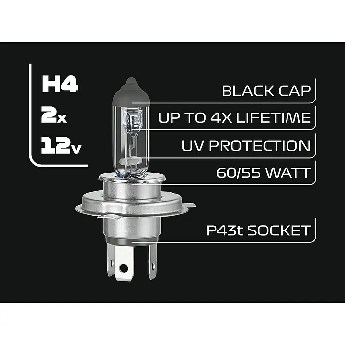 Formula 1® Hauptscheinwerfer-Lampen CL430 - H4, 2 Stk.