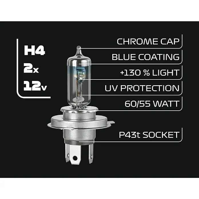 Formula 1® Hauptscheinwerfer-Lampen CL470 - H4, 2 Stk.