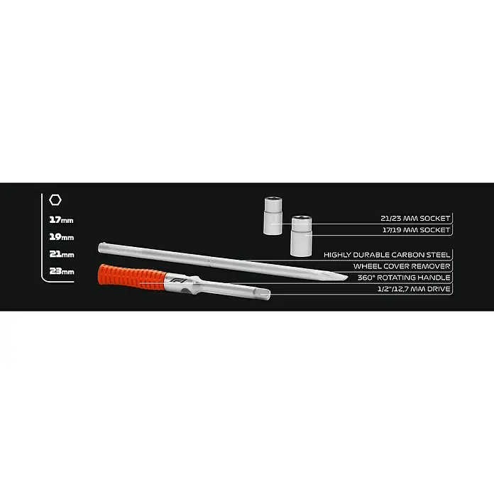 Formula 1® Teleskop-Radmutternschlüssel WB300 - 4 -tlg., 360° drehbarer Griff