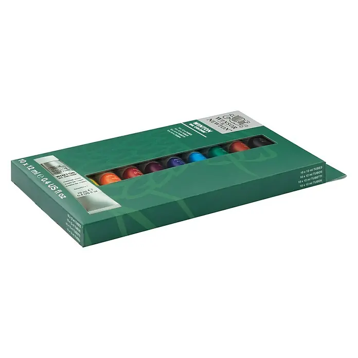 Winsor & Newton Winton Ölfarben-Set - 10 Stk. x 12 ml, Tube - Diagonale Ansicht