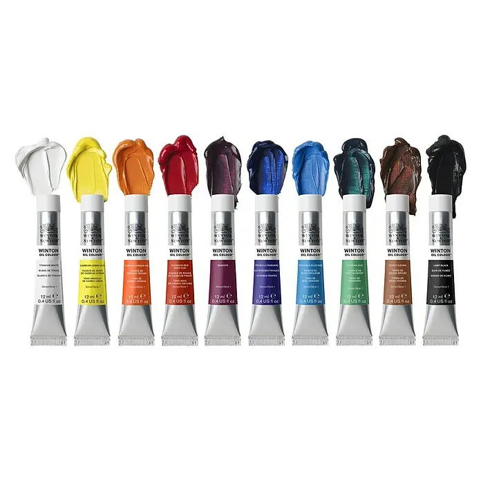 Winsor & Newton Winton Ölfarben-Set - 10 Stk. x 12 ml, Tube - Vorderansicht