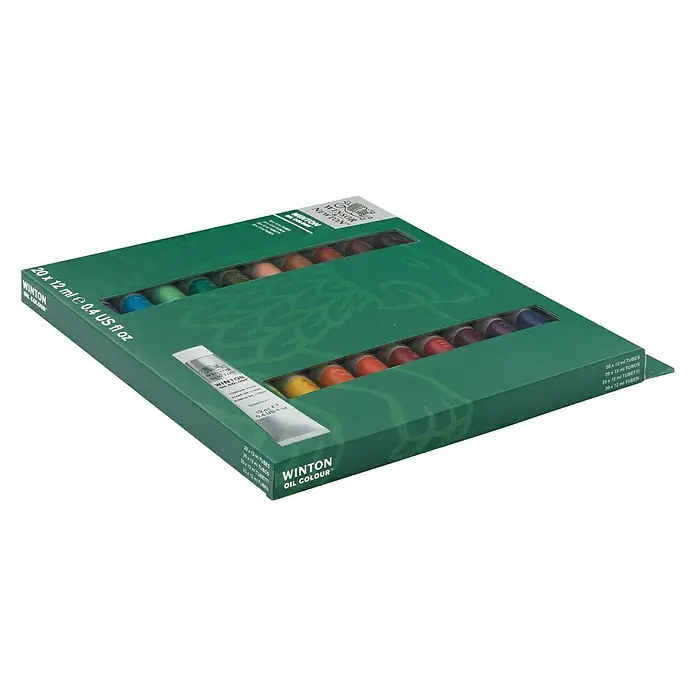 Winsor & Newton Winton Ölfarben-Set - 20 Stk. x 12 ml, Tube - Diagonale Ansicht