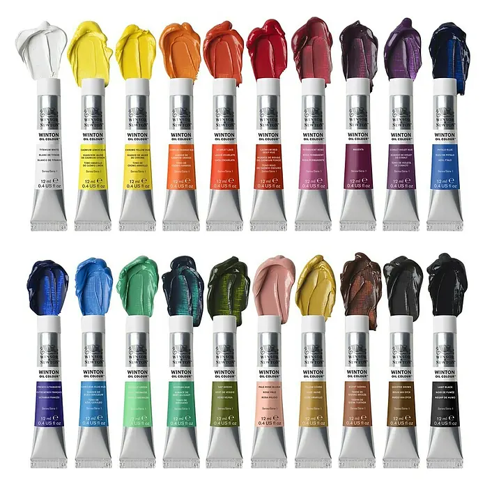 Winsor & Newton Winton Ölfarben-Set - 20 Stk. x 12 ml, Tube - Vorderansicht