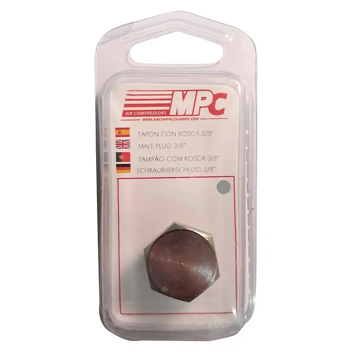 MPC Tapón roscado - ⅜″, Latón - Vista frontal