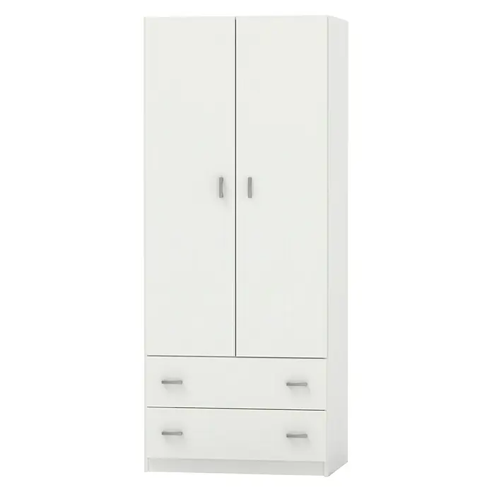 Muebles Pitarch Armario para ropa Turín - L x An x Al: 50 x 74 x 180 cm, Blanco - Vista frontal