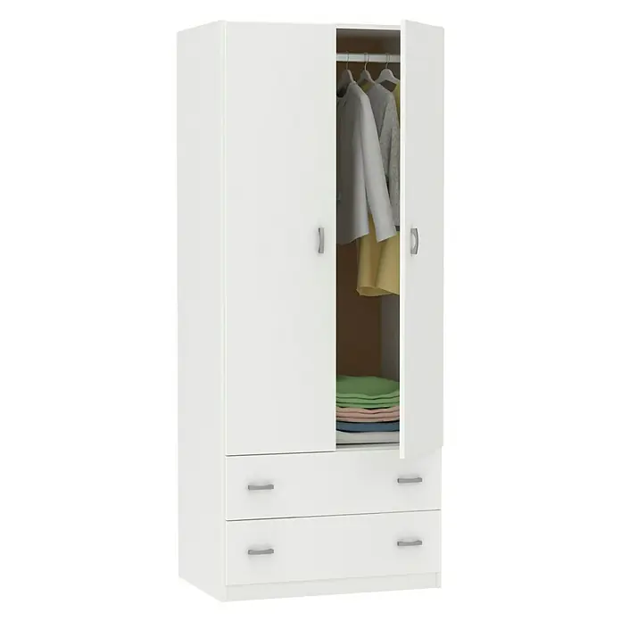 Muebles Pitarch Armario para ropa Turín - L x An x Al: 50 x 74 x 180 cm, Blanco - Producto en uso