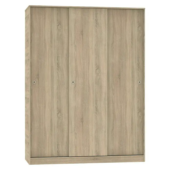 Muebles Pitarch Armario con puertas correderas con puertas correderas Tibet - L x An x Al: 55 x 150 x 200 cm, Roble - Vista frontal