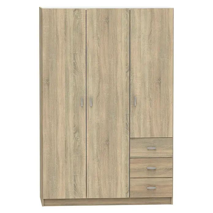 Muebles Pitarch Armario para ropa Turín - L x An x Al: 50 x 120 x 180 cm, Roble - Vista frontal