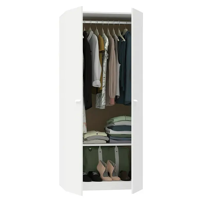 Muebles Pitarch Armario para ropa Tibet - L x An x Al: 52 x 79 x 180 cm, Blanco - Producto en uso