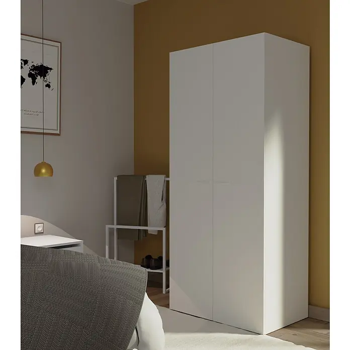 Muebles Pitarch Armario para ropa Tibet - L x An x Al: 52 x 79 x 180 cm, Blanco - Foto ambiente