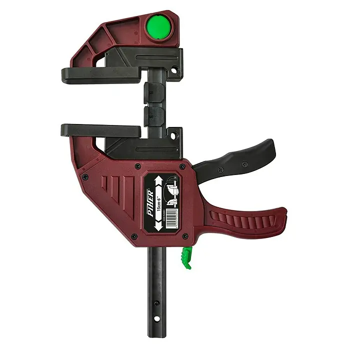 Piher Tornillo de apriete monomanual Maxi Quick - Anchura de sujeción: 150 mm, Fuerza de tensión: Hasta 300 kg - Vista de perfil izquierdo