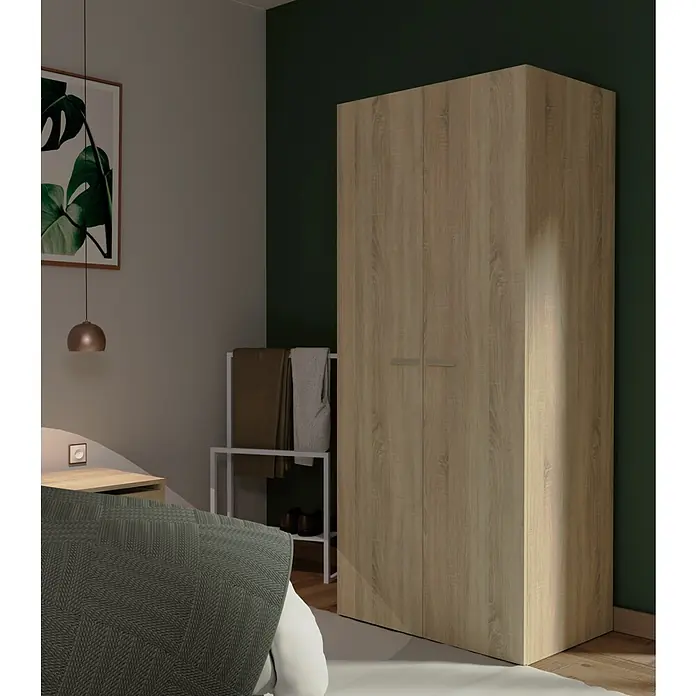 Muebles Pitarch Armario para ropa Tibet - L x An x Al: 52 x 79 x 180 cm, Roble - Foto ambiente
