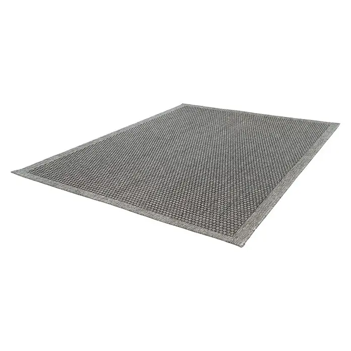 Sunset Flachgewebeteppich In- & Outdoor 607 - Silver, 170 x 120 cm, 100 % Polypropylen - Diagonale Ansicht