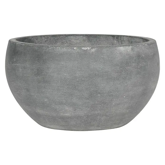 Pflanztopf Siena - Außenmaß (Ø x H): 42 x 23 cm, Beton, Grau - Vorderansicht