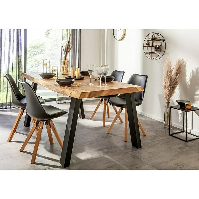 Pur Iternal Black Edition Tischbein Strong - 900 x 150 x 712 mm, Schwarz, U-Form, Passend für: Tischplatten Breite ≥ 100 cm, 2 Stk. - Stimmungsaufnahme