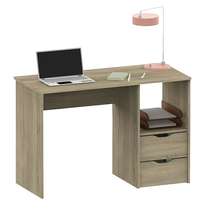 Muebles Pitarch Mesa de escritorio Eko - L x An x Al: 50 x 115 x 76 cm, Roble - Producto en uso