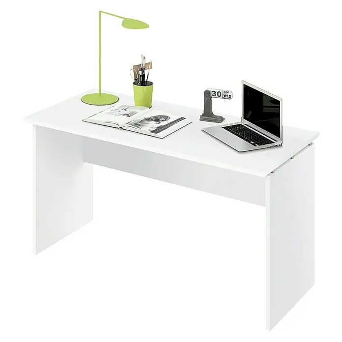 Muebles Pitarch Mesa de escritorio Teide - L x An x Al: 68 x 120 x 76 cm, Blanco, Brillante - Producto en uso