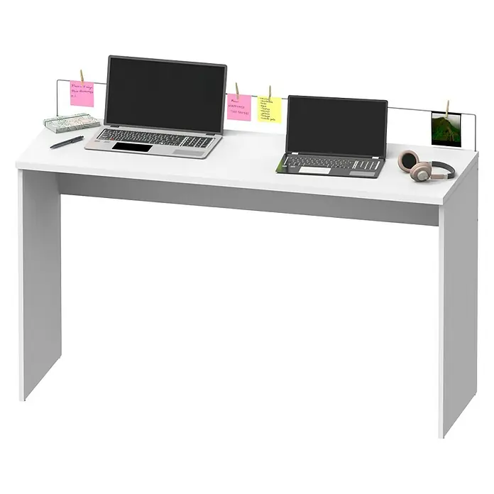 Muebles Pitarch Mesa de escritorio Haley - L x An x Al: 45 x 131,5 x 77 cm, Blanco - Producto en uso