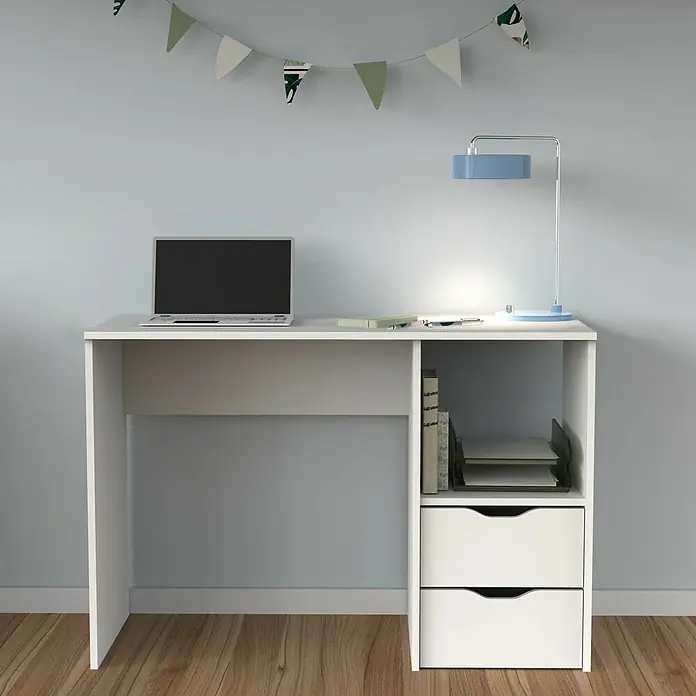 Muebles Pitarch Mesa de escritorio Eko - L x An x Al: 50 x 115 x 76 cm, Blanco - Foto ambiente