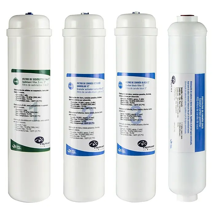 Bb agua Pack de filtros de ósmosis inline - 4 uds., Apto para: Equipos de ósmosis - Vista frontal