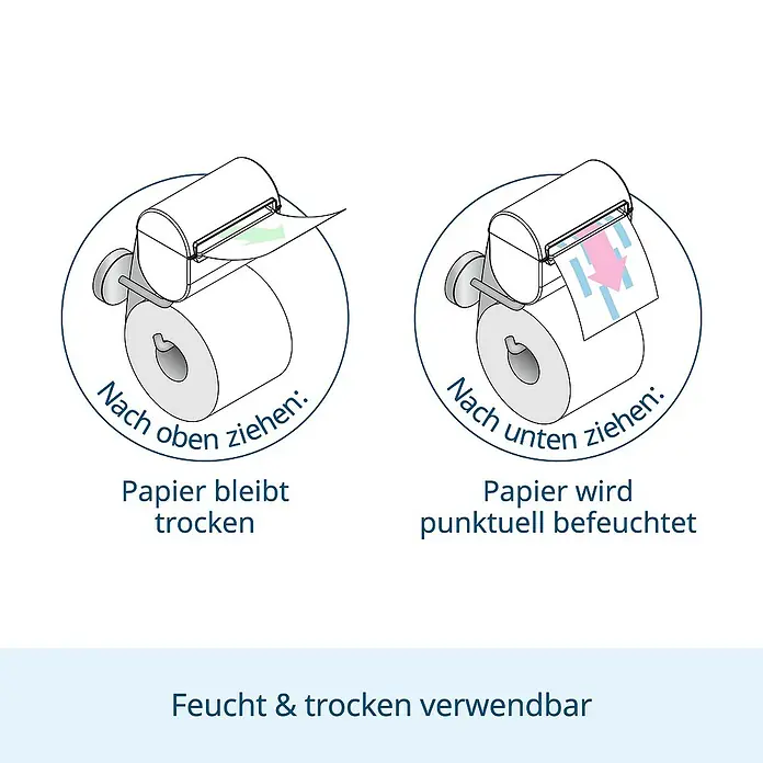 Toilettenpapierbefeuchter bideo - Weiß/Chrom, Glänzend