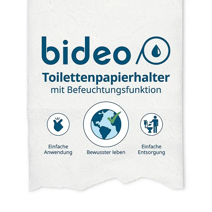 Toilettenpapierbefeuchter bideo - Weiß/Chrom, Glänzend