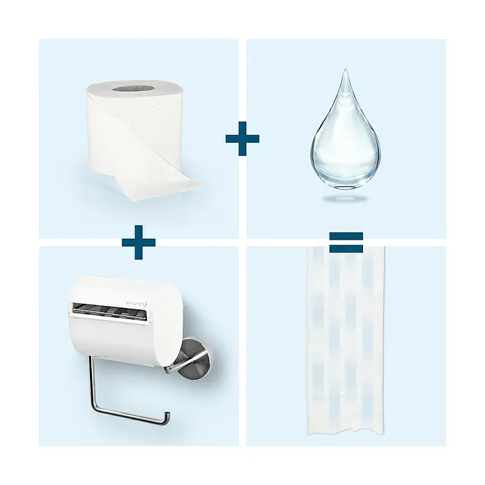 Toilettenpapierbefeuchter bideo - Weiß/Chrom, Glänzend