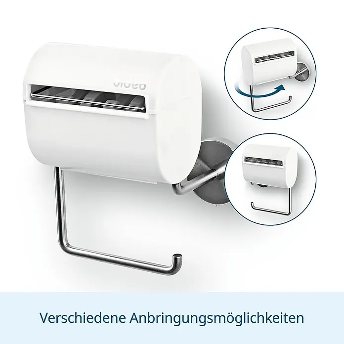 Toilettenpapierbefeuchter bideo - Weiß/Chrom, Glänzend