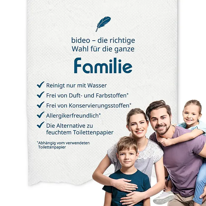 Toilettenpapierbefeuchter bideo - Weiß/Chrom, Glänzend