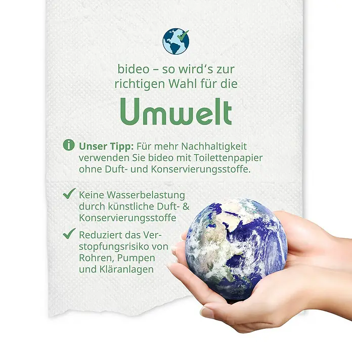 Toilettenpapierbefeuchter bideo - Weiß/Chrom, Glänzend