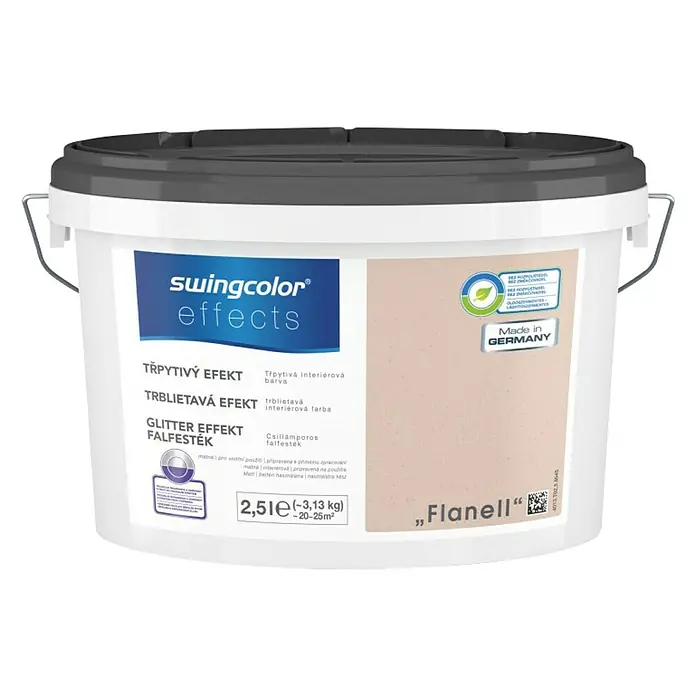 swingcolor Boja s efektom Glitter - Flanel, 2,5 l - Pogled sprijeda