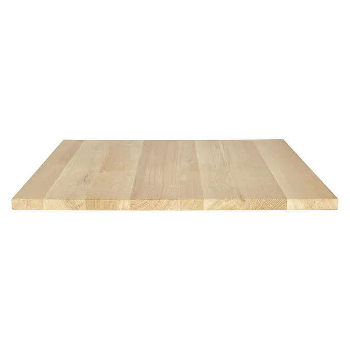 Tischplatte - Eiche, 70 x 70 x 2,6 cm - Diagonale Ansicht