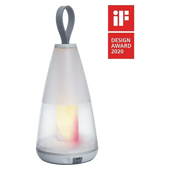 Lutec Lámpara LED decorativa Pepper - 3 W, Blanco, 120 x 120 x 290 mm - Vista frontal