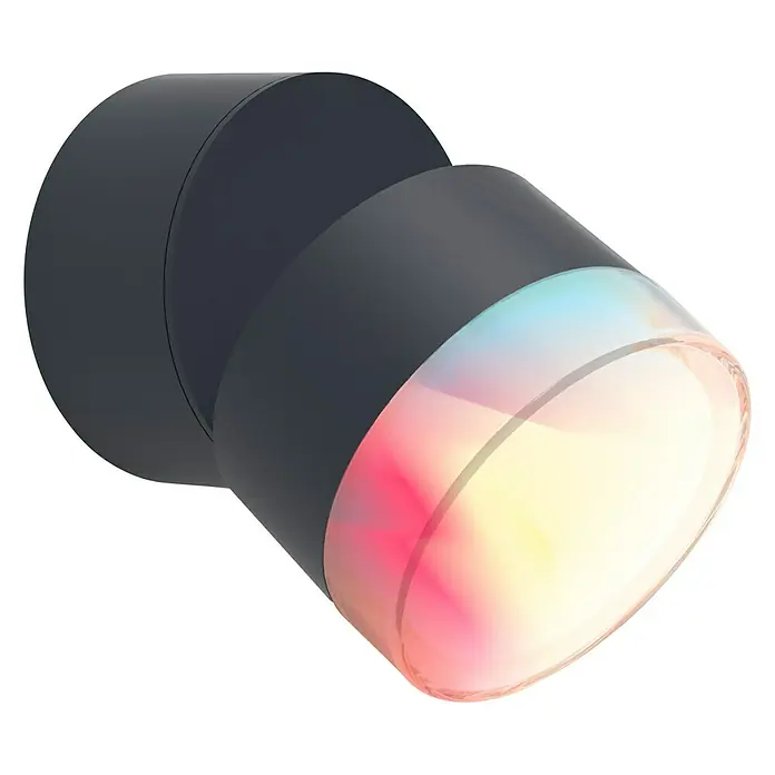Lutec Aplique exterior LED Dropsi - 10 W, 9,4 x 9,4 x 11,5 cm, Gris oscuro, IP44 - Vista ascendente